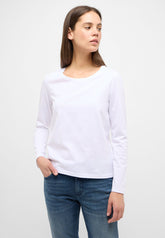 T-Shirt Z Długim Rękawem Damski Mustang Elly Longsleeve Logo General White 1013931 2045