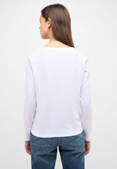 T-Shirt Z Długim Rękawem Damski Mustang Elly Longsleeve Logo General White 1013931 2045