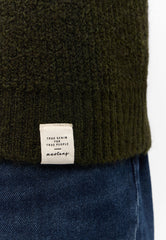 MUSTANG EMIL C CREW MĘSKI SWETER ELEGANCKI RIFLE GREEN 1015801 6514