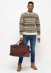 Męski Sweter Paski Mustang Emil C Norway Carbon 1014438 4135