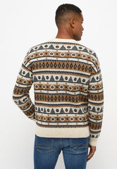 Męski Sweter Paski Mustang Emil C Norway Carbon 1014438 4135