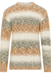 Męski Sweter Paski Mustang Emil C Degradee Degradee Naturetones 1014122 12475