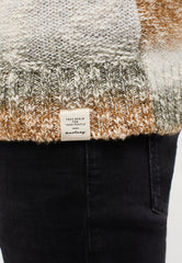 Męski Sweter Paski Mustang Emil C Degradee Degradee Naturetones 1014122 12475