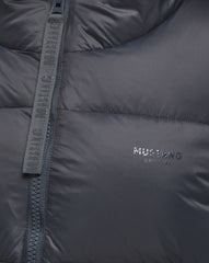 Damska Kurtka Zimowa Pikowana Długa Mustang Heidi Puffer Coat Ebony Black 1012754 4086