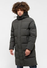 Mustang Leroy Męski Klasyczny Płaszcz Ciepły Do Kolan Pirate Black 1015611 4088