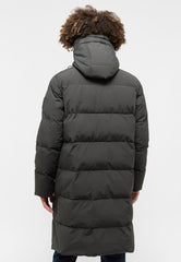 Mustang Leroy Męski Klasyczny Płaszcz Ciepły Do Kolan Pirate Black 1015611 4088