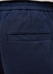 Męskie Szorty Materiałowe Mustang Style Linen Jogger Shorts Navy Blazer 1016459 5324