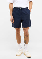 Męskie Szorty Materiałowe Mustang Style Linen Jogger Shorts Navy Blazer 1016459 5324