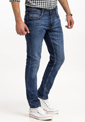 Męskie Spodnie Jeansowe Jeansy Dżinsy Mustang Oregon Tapered Denim Blue 1014041 5000 883