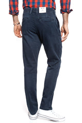 Męskie Spodnie Materiałowe Mustang Realx Chino Rozciągliwe Dres Dark Blue Denim 1008081 5000 883