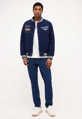 Męska Kurtka Z Nadrukami Mustang Rigby Dress Blues 1014779 5334