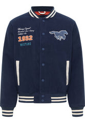 Męska Kurtka Z Nadrukami Mustang Rigby Dress Blues 1014779 5334