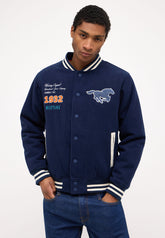 Męska Kurtka Z Nadrukami Mustang Rigby Dress Blues 1014779 5334