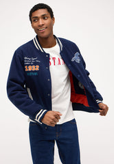 Męska Kurtka Z Nadrukami Mustang Rigby Dress Blues 1014779 5334