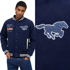 Męska Kurtka Z Nadrukami Mustang Rigby Dress Blues 1014779 5334