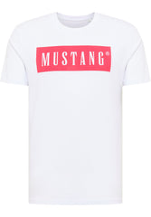 Mustang Style Alex C Logo Tee Męski T-Shirt Koszulka Nadruk General White 1013223 2045
