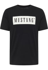 Mustang Style Alex C Logo Tee Męski T-Shirt Koszulka Nadruk Black 1013223 4142
