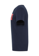 Męski T-Shirt Koszulka Nadruk Mustang Style Alex C Logo Tee Blue Nights 1013223 4085