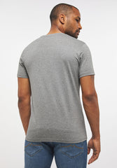 T-Shirt Męski Mustang Style Alex C Logo Koszulka Mid Grey Melange 1013221 4140