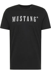 Mustang Style Alex C Logo Tee Męski T-Shirt Koszulka Nadruk Black 1013221 4142