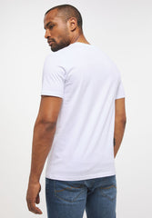 T-Shirt Męski Mustang Style Alex C Logo Koszulka Nadruk General White 1013221 2045