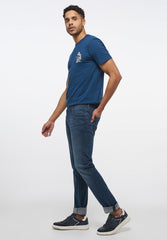 Mustang Style Frisco Skinny Męskie Spodnie Jeansowe Denim Blue 1013697 5000 883