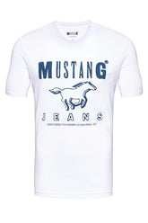 Męski T-shirt Mustang Basic Print Tee General White 1008372 2045