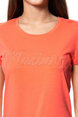 MUSTANG T SHIRT DAMSKI Alexia C Embro Persimmon 1009060 8139