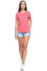 MUSTANG T SHIRT DAMSKI Alina C Print Slate Rose 1009403 8271