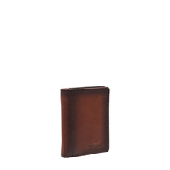 Skórzany Portfel Męski Mustang Temi RFID Aluminium Case Wallet Brown 06.103901
