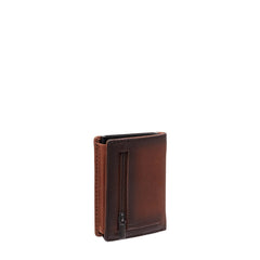 Skórzany Portfel Męski Mustang Temi RFID Aluminium Case Wallet Brown 06.103901