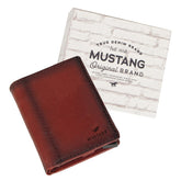 Portfel Skórzany Uniwersalny Mustang Temi RFID Aluminium Case Wallet Premium Pojemny na Karty Red 06.103904