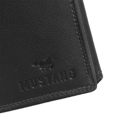 Skórzany Portfel Uniwersalny Mustang Udine Wallet Black 06.102000