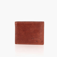 Skórzany Portfel Męski Mustang Udine Wallet Side Opening Brown 06.101901