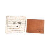 Skórzany Portfel Męski Mustang Udine Wallet Side Opening Cognac 06.101931