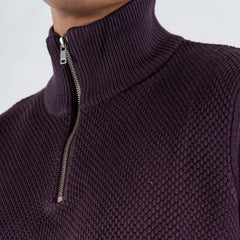 Marcus męski T-SHIRT STRIK Langdon Half Zip DARK PLUM 21-200161 8013