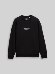 Męska Bluza Tom Tailor Relaxed Printed Crewneck Black 1045579 29999