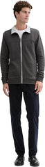 Męska Bluza Tom Tailor Sweat Jacket Cutline Dark Grey Melange 1021269 11086