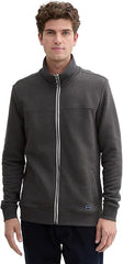 Męska Bluza Tom Tailor Sweat Jacket Cutline Dark Grey Melange 1021269 11086