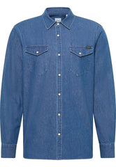 Męska Koszula Jeansowa Mustang Style Duver Denim Blue 1015915 5000 700