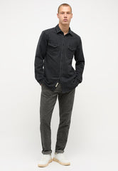 Męska Koszula Mustang Clemens Knit Terry Shirt Denim Black 1014626 4000 800