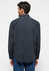 Męska Koszula Mustang Elmore Allover Print On Dark Blue 1015906 12673
