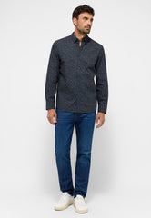 Męska Koszula Mustang Elmore Allover Print On Dark Blue 1015906 12673