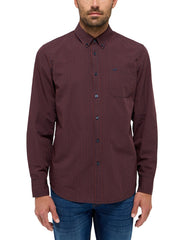 Męska Koszula Mustang Style Chester Brown Navy Gingham 1015905 12668