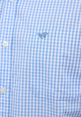 Męska Koszula Mustang Style Chester Gingham Check Light Blue 1016947 12795