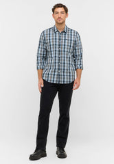 Męska Koszula Mustang Style Chester Poplin Multi Check Blue 1016958 12783