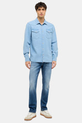 Męska Koszula Mustang Style Duver Denim Blue 1017538 5000 100