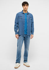 Męska Koszula Mustang Style Duver Denim Blue 1017538 5000 500