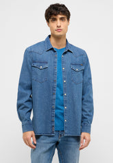 Męska Koszula Mustang Style Duver Denim Blue 1017538 5000 500