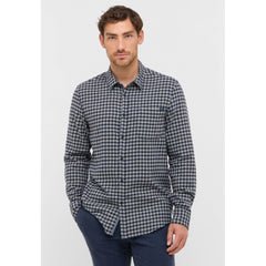 Męska Koszula Mustang Style Eastbridge Brushed Twill Mini Check Blue 1016960 12785